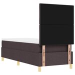 vidaXL Lit à ressorts avec matelas Marron foncé 80 x 200 cm tissu