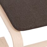 vidaXL Repose-pied Marron foncé 51x41x40 cm Tissu