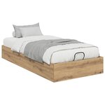 vidaXL Cadre de lit ottoman Chêne artisanal 193 x 120 x 25 cm