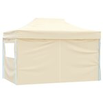vidaXL Tente de fête 280 x 410 x 315 cm Crème Tissu Oxford