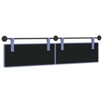 vidaXL Tête de lit suspendue Bleu denim Tissu