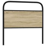 vidaXL Tête de lit chêne sonoma 100 cm acier et bois d'ingénierie