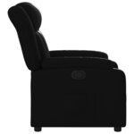 vidaXL Fauteuil inclinable Noir Similicuir