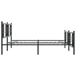 vidaXL Cadre de lit métal sans matelas avec pied de lit noir 193x203cm
