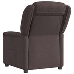vidaXL Fauteuil inclinable électrique Marron foncé Tissu