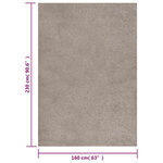 vidaXL Tapis shaggy à poils longs Beige 160x230 cm