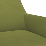 vidaXL Chaise pivotante de salle à manger Vert clair Velours