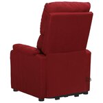 vidaXL Fauteuil de massage Rouge bordeaux Tissu