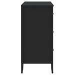 vidaXL Commode noir 91x35 5x74 5 cm bois d'ingénierie