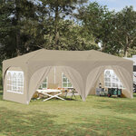 vidaXL Tente de fête pop-up 575 x 288 x 245 cm Crème Tissu Oxford