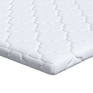 vidaXL Surmatelas en Coco Blanc 140 x 190 cm Tissu jacquard