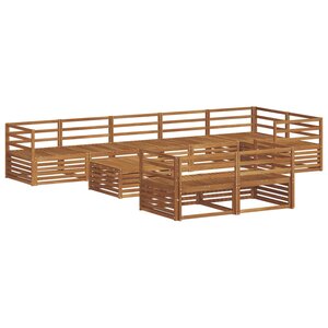 vidaXL Ensemble de canapés d'extérieur 9 Pièces Naturel