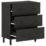 vidaXL Armoire latérale noir 60x33x75 cm bois massif de manguier