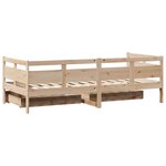 vidaXL Lit de jour avec tiroirs sans matelas 80x200 cm bois massif