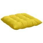 vidaXL Coussins de siège 2 Pièces Jaune clair 40 x 40 x 6 cm tissu