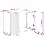 vidaXL Meuble TV mural Bois Ancien 59 5 x 31 x 40 cm Bois d'ingénierie