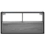 vidaXL Meuble TV sonoma gris 80x31x39 5 cm bois d'ingénierie et métal