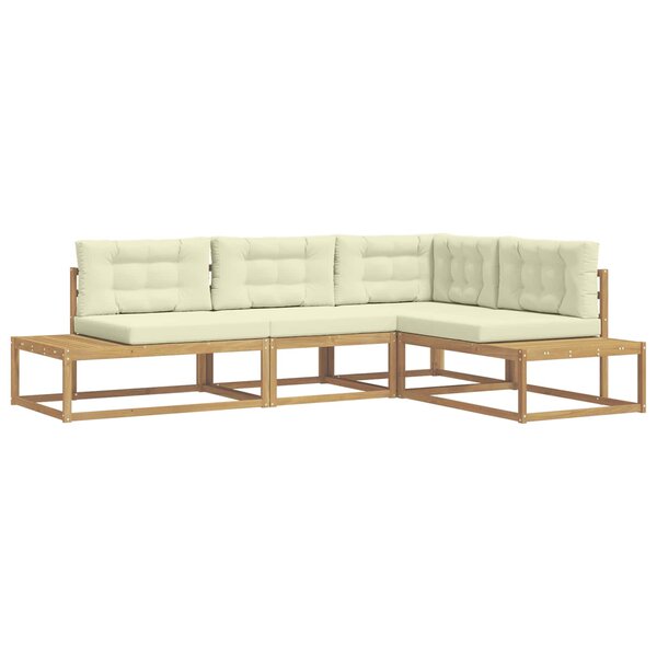 vidaXL Ensemble de canapés d'extérieur Blanc 277 5 x 198 5 x 73 cm