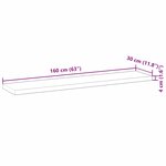 vidaXL Dessus de table 160x30x4 cm rectangulaire bois massif d'acacia