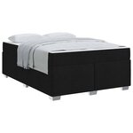 vidaXL Cadre de lit avec matelas Noir 160 x 200 cm tissu