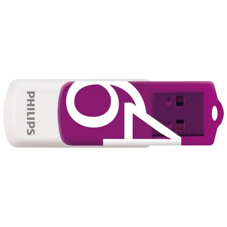 Philips Clés USB 2.0 Vivid 64 Go 2 Pièces Blanc et violet
