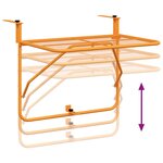 vidaXL Table de balcon Jaune 60x40 cm Acier