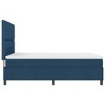 vidaXL Lit à ressorts avec matelas avec LED Bleu 140 x 190 cm tissu