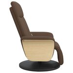 vidaXL Fauteuil inclinable de massage avec repose-pieds marron tissu