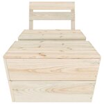 vidaXL Salon de jardin 2 Pièces Bois d'épicéa imprégné