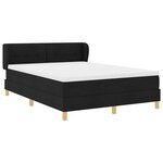 vidaXL Lit à ressorts avec matelas Noir 140 x 190 cm tissu
