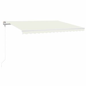 vidaXL Auvent automatique avec capteur de vent et LED 400x300 cm Crème