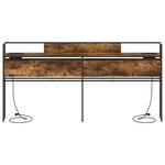 vidaXL Tête de lit de rangement Chêne fumé 200 cm Bois d'ingénierie