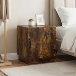 vidaXL Table de chevet 2 pc Chêne fumé 43 x 34 5 x 47 cm