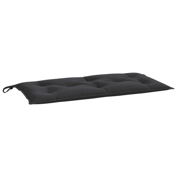 vidaXL Coussin de banc de jardin noir 110x50x7 cm tissu oxford