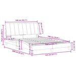 vidaXL Cadre de lit sans matelas rose 140x190 cm velours