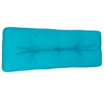 vidaXL Coussin de palette turquoise 120x40x12 cm tissu