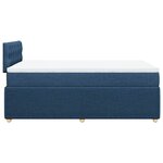 vidaXL Sommier à lattes de lit avec matelas bleu 120x190 cm tissu