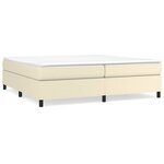 vidaXL Cadre de lit sans matelas crème 200x200 cm similicuir