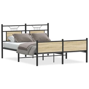 vidaXL Cadre de lit sans matelas chêne sonoma 140x190 cm