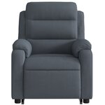 vidaXL Fauteuil inclinable Gris foncé Velours