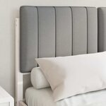 vidaXL Cadre de lit avec tête de lit rembourrée Blanc et gris clair
