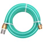 vidaXL Tuyau d'aspiration avec raccords en laiton 7 m 25 mm Vert