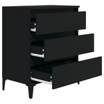 vidaXL Buffet Noir 60x35x70 cm Bois d'ingénierie