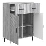 vidaXL Buffet Sonoma gris 66 x 34 5 x 89 5 cm Bois d'ingénierie