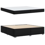 vidaXL Cadre de lit avec matelas Noir 200 x 200 cm tissu