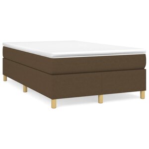vidaXL Cadre de lit Marron foncé 120x200 cm Tissu