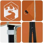 vidaXL Tente à auvent pop-up Orange 250 x 250 cm tissu