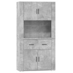 vidaXL Buffet haut Gris béton Bois d'ingénierie