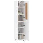 vidaXL Buffet haut Blanc 34 5x34x180 cm Bois d'ingénierie