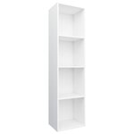 vidaXL Bibliothèque/Meuble TV Blanc 36x30x143 cm Bois d'ingénierie